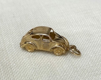 9 Karat Gelbgold Old Beetle Car Charm