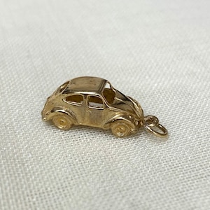 9 Karat Gelbgold Old Beetle Car Charm