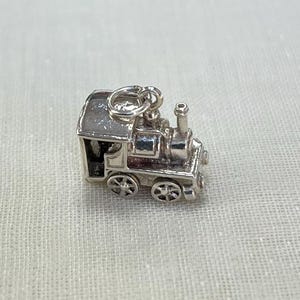 Sterling Silver Steam Train Charm Pendant