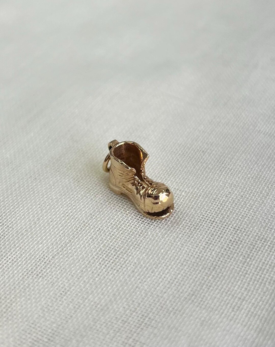 Vintage 9ct Yellow Gold Boot Charm, Shoe Charm, Hallmark Birmingham ...