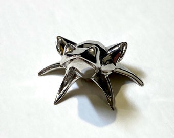 Miniature Sterling Silver Frog Sculpture