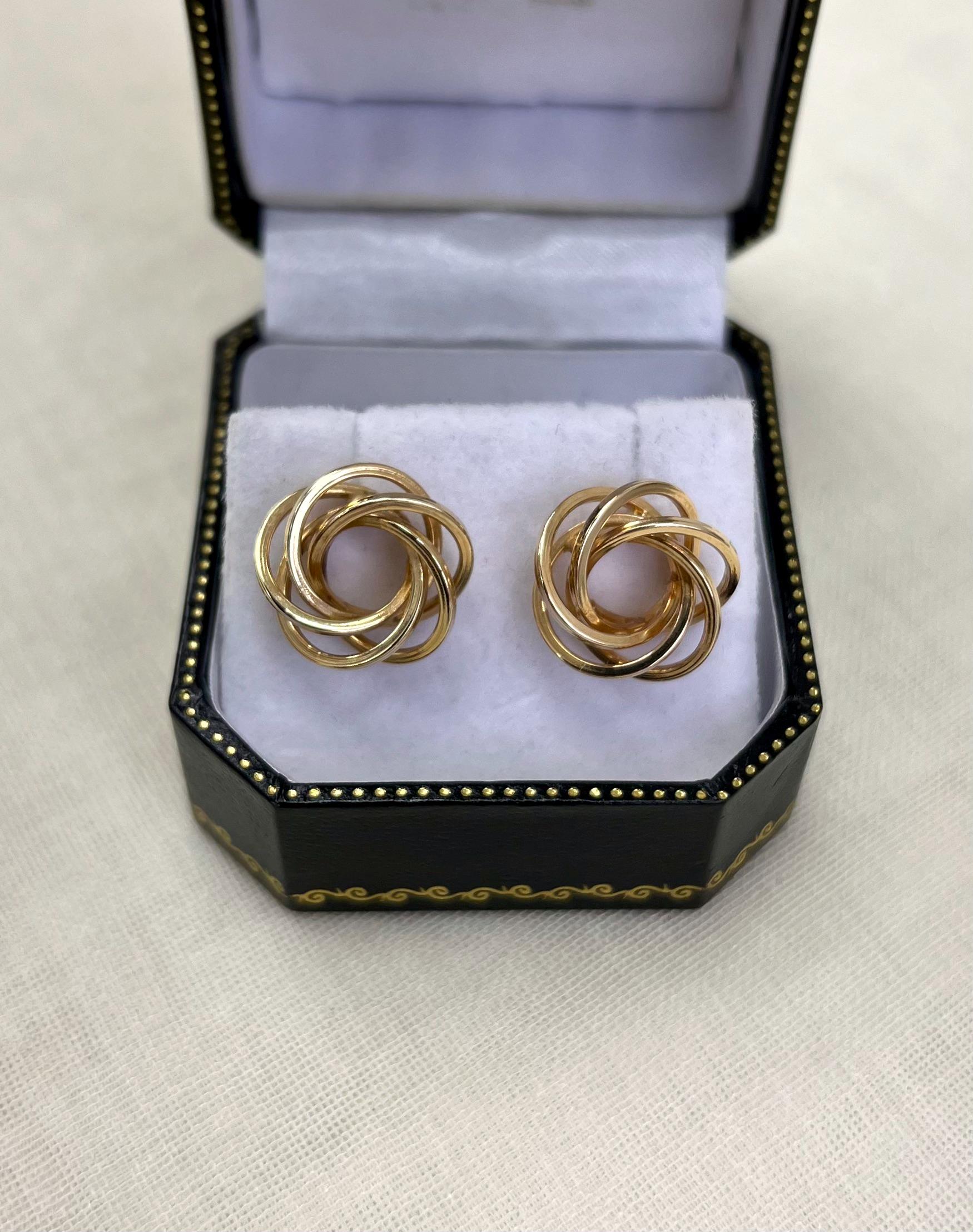 9ct イエローゴールド ループノット スタッド イヤリング - Etsy 日本