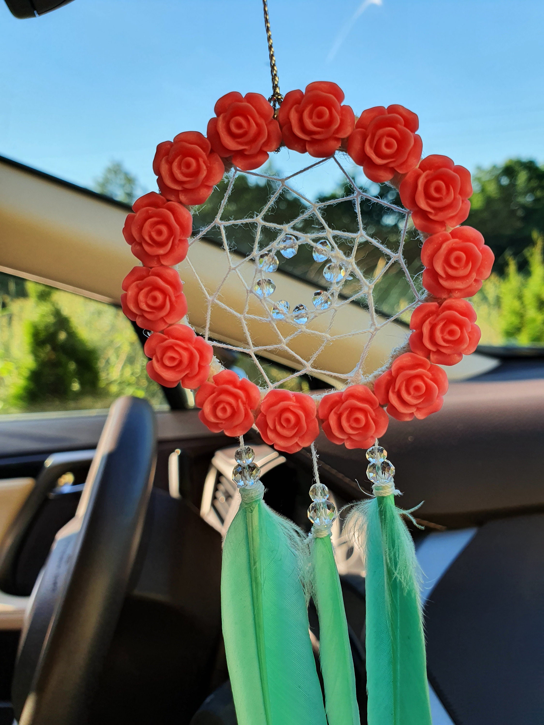 Interior Car Accessories Flower Car Charm Car Decorations Etsy