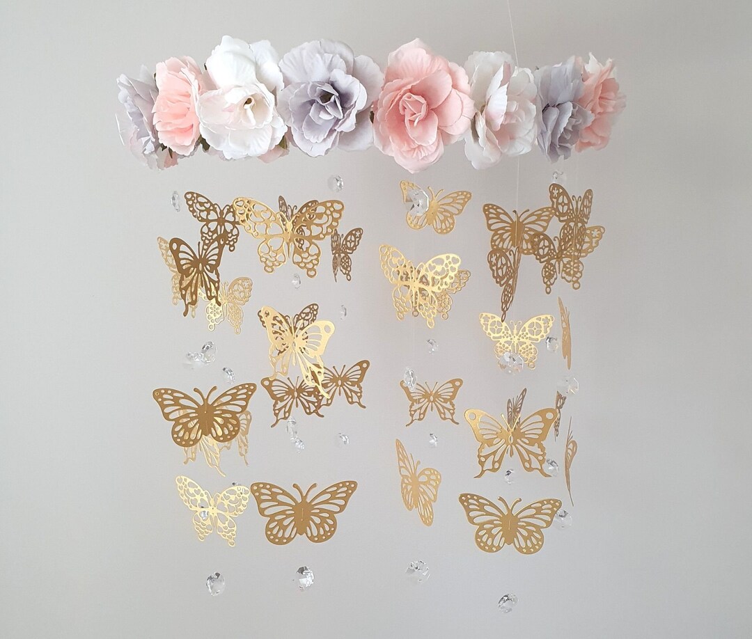 Butterflies Mobile, Butterfly Chandelier Mobile, Butterfly Crib Mobile