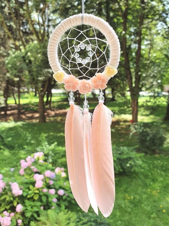 Girly Accessori auto, Decorazioni auto Interni, Accessori auto carini, Auto  rosa Dream Catcher, Flower Car Charm, Small Dream Catcher -  Italia