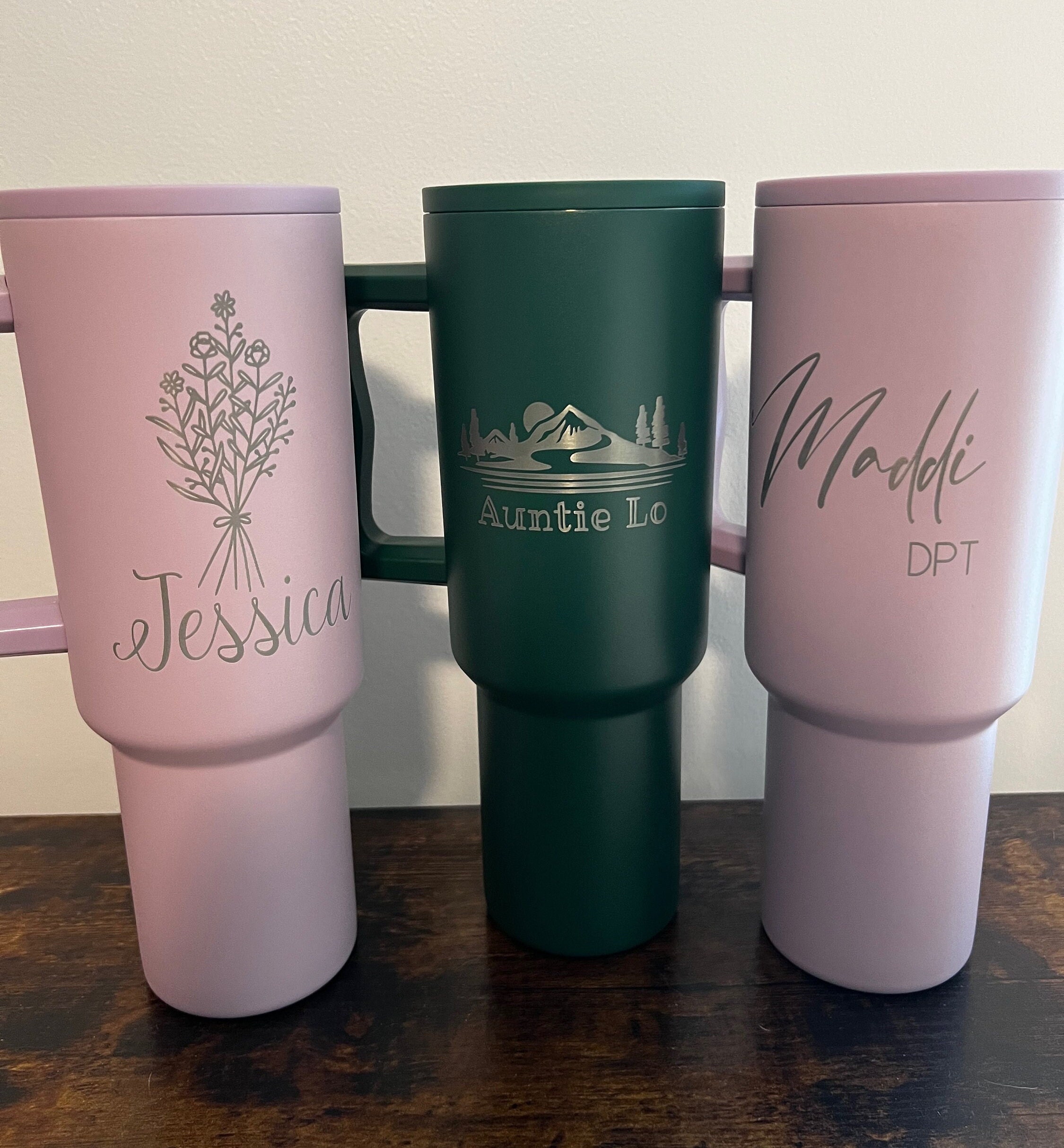 Simple Modern 40 oz Tumbler with Handle and Straw Lid Color “Mauve Me”