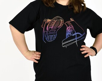 Doc Martens Inspired Tee - Rainbow boots
