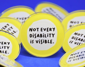 Hidden disabilities acrylic pin badge (38mm)