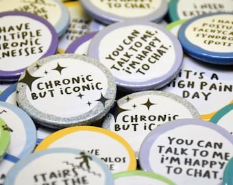Hidden disabilities badges - Collection IIII - PoTS - EDS - Chronic illness - Conversation starters