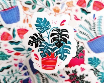 Houseplant Sticker Pack: Cottagecore Floral Nature Stickers