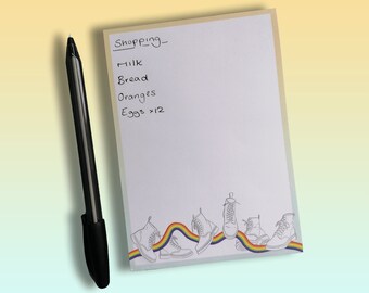 Rainbow pride boots memo pad - List pad