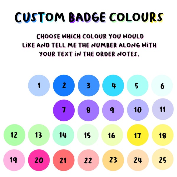 Custom badges - Disability badges - Choose your own text and colour