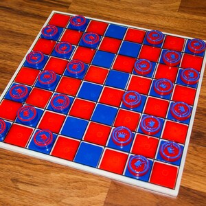 Red and Blue Complete Checkers Set