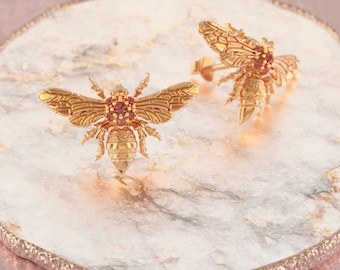 Honey Bee Earrings,Insect Earrings,Magic Earrings,Wiccan Earrings,Bee Studs,Bumble Bee Earrings,Queen Bee Earrings,Bee Jewelry