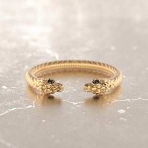 Double Snake Ring,Antique Snake Ring,Wiccan Ring,Wicca Ring,Snake Ring 14k Gold,Adjustable Snake Ring,Bohemian Goth