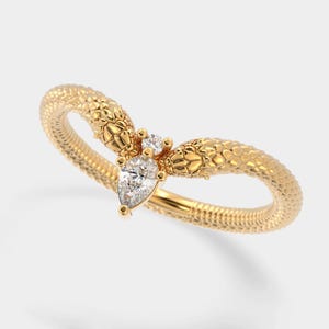 Double Snake Ring,Antique Snake Ring,Wiccan Ring,Wicca Ring,Snake Ring 14k Gold,Dainty Snake Ring,Gothic Wedding Ring,Natural Diamond Ring