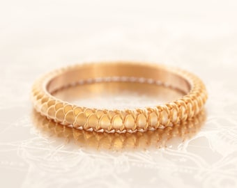 Dragon Scale Ring, Mens Snake Ring, Ouroboros Ring Gold, Auryn Ring, Witches Ring, Snake Accessories, 14k Gold Snake Ring