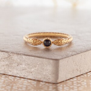 Wicca-ring, Wicca-ring, Häxband, Häxring, Herrormring, 14k guldormring, Boho Goth, Ormförlovningsring bild 2