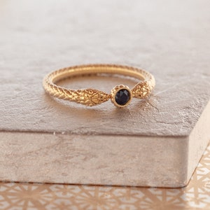 Wicca-ring, Wicca-ring, Häxband, Häxring, Herrormring, 14k guldormring, Boho Goth, Ormförlovningsring bild 7