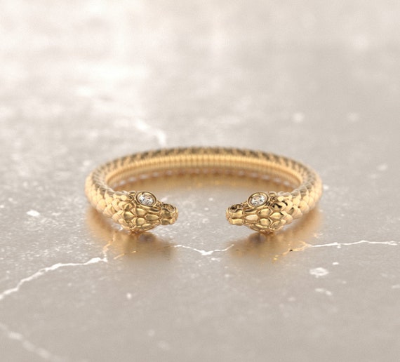 Double Snake Ring,Antique Snake Ring,Wiccan Ring,Wicca Ring,Snake Ring 14k Gold,Adjustable Snake Ring,Bohemian Goth
