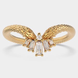 Double Snake Ring,Antique Snake Ring,Wiccan Ring,Wicca Ring,Snake Ring 14k Gold,Dainty Snake Ring,Gothic Wedding Ring,Natural Diamond Ring