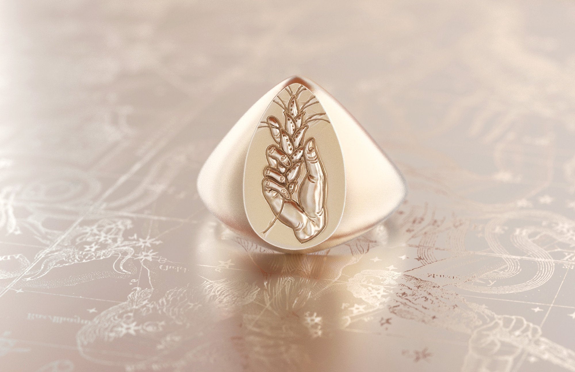 Chevalière Homme En Argent Sterling Et Ambre - Taille FR 56 / US 7.5, Occasion Bon état