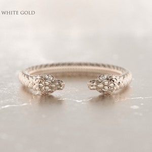 Dubbel ormring, antik ormring, wiccaring, wiccaring, ormring 14k guld, justerbar ormring, boho goth bild 4