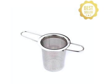 NEW! Folding Handles Tea Strainer | Stainless Steel | Fine Mesh | No-Rust | Loose Leaf Tea | Easy Clean | Tea Pot or Cup | FREE SHIPPNG