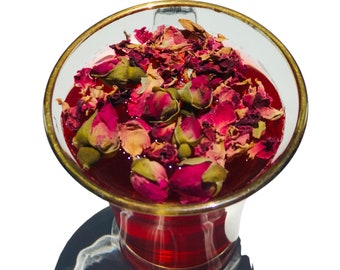Hibiscus Rose Tea | 2.75oz Tea Tin or 1.0oz Jumbo Sample | Loose Leaf | No Caffeine | Organic Tea | Dried Hibiscus, Rosehips, Whole Rosebuds