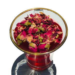 Hibiscus Rose Tea | 2.75oz Tea Tin or 1.0oz Jumbo Sample | Loose Leaf | No Caffeine | Organic Tea | Dried Hibiscus, Rosehips, Whole Rosebuds