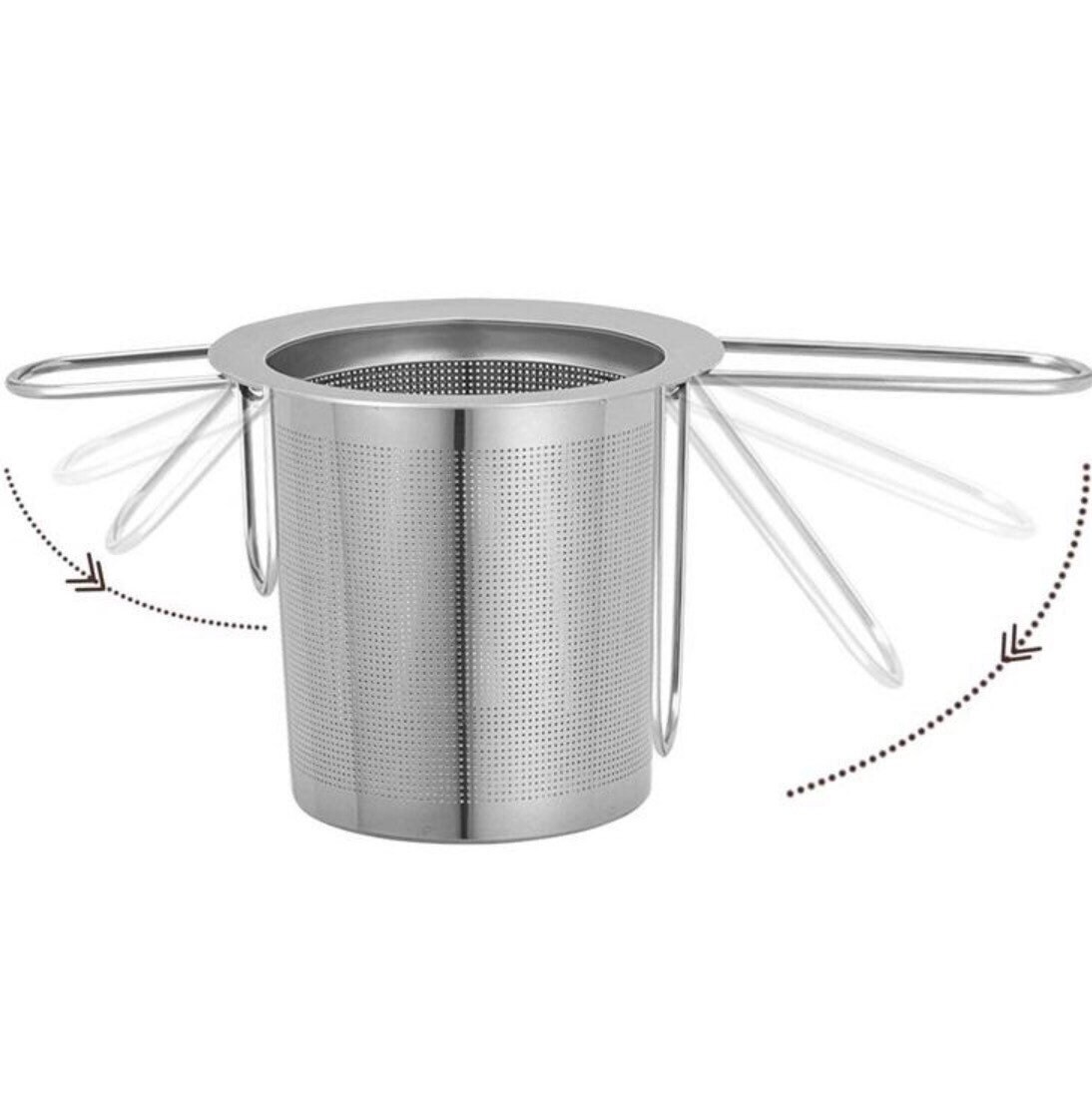 Nouveau Poignées Pliantes Passoire à Thé | en Acier Inoxydable Antirouille Mailles Fines Pour Le Vra