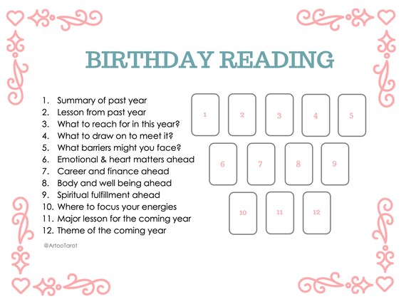 Birthday Tarot Reading - Etsy