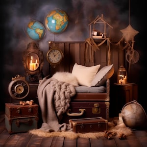 Newborn Digital Backdrop - Magical Digital Background for boys or girls - Potter Inspired