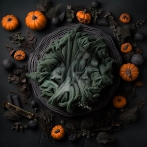 Newborn Digital Backdrop - Halloween Themed Baby Backdrop - Halloween/Fall Digital Image for Newborns