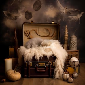 Newborn Digital Backdrop - Secret Wizard