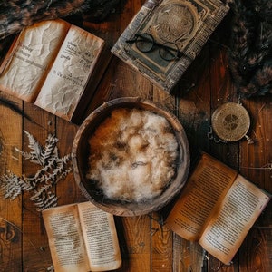 Newborn Digital Backdrop - Spell book Background