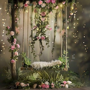 Newborn Digital Backdrop - Fairy Forest