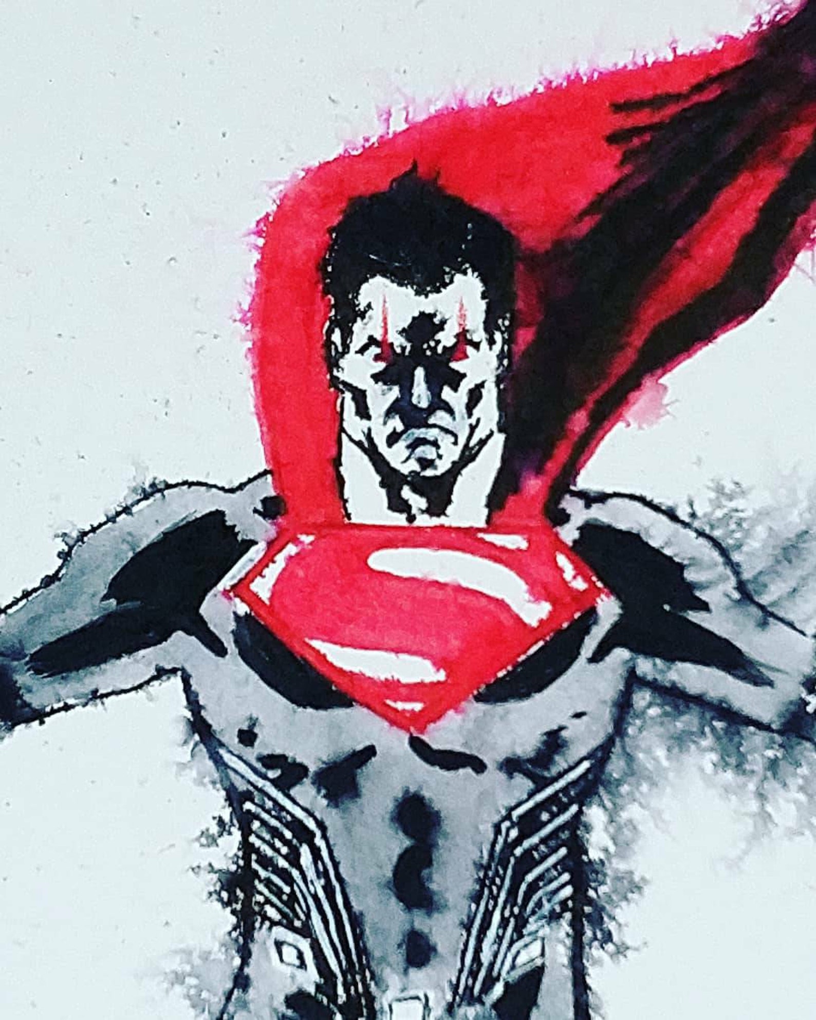 SUPERMAN ink drawing. Zack Snyder's Justice League | Etsy