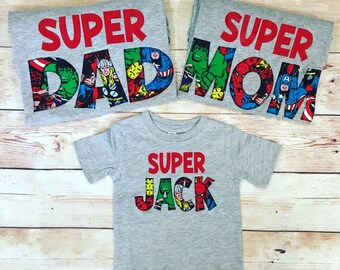 Embroidered Shirt Custom Action Hero Comic Birthday Shirt