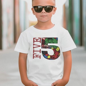 Personalized Superhero Birthday Shirt: Jersey Knit Cotton Tee
