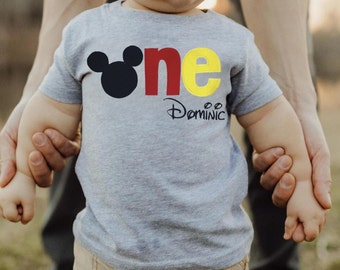 Mickey Mouse Birthday Shirt Disney Birthday Shirt Mickey Mouse ONE Shirt Disney Cake Smash Mickey Mouse 1st Birthday Shirt Mickey Mouse