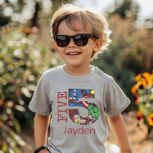 Superhero Birthday Shirt: Personalized Avengers Party Tee