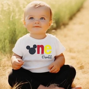 Mickey Mouse First Birthday Shirt: Cake Smash Outfit