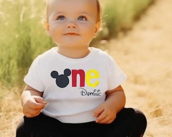Chemise Mickey Mouse premier anniversaire : tenue Cake Smash