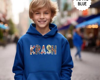 Custom Name Hoodie for Kids, Boys and Girls Hoodie, Personalized Sweater, Superhero hoodie
