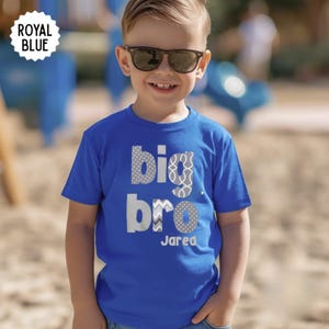Embroidered Big Brother Superhero Shirt: Personalized Sibling Announcement