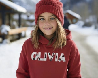 YOUTH Minnie Mouse Hooded Sweatshirt Disney Sweater for Girls Disney Vacation Hoody Gift for Girls Christmas Gift Disney Sweatshirt Minnie