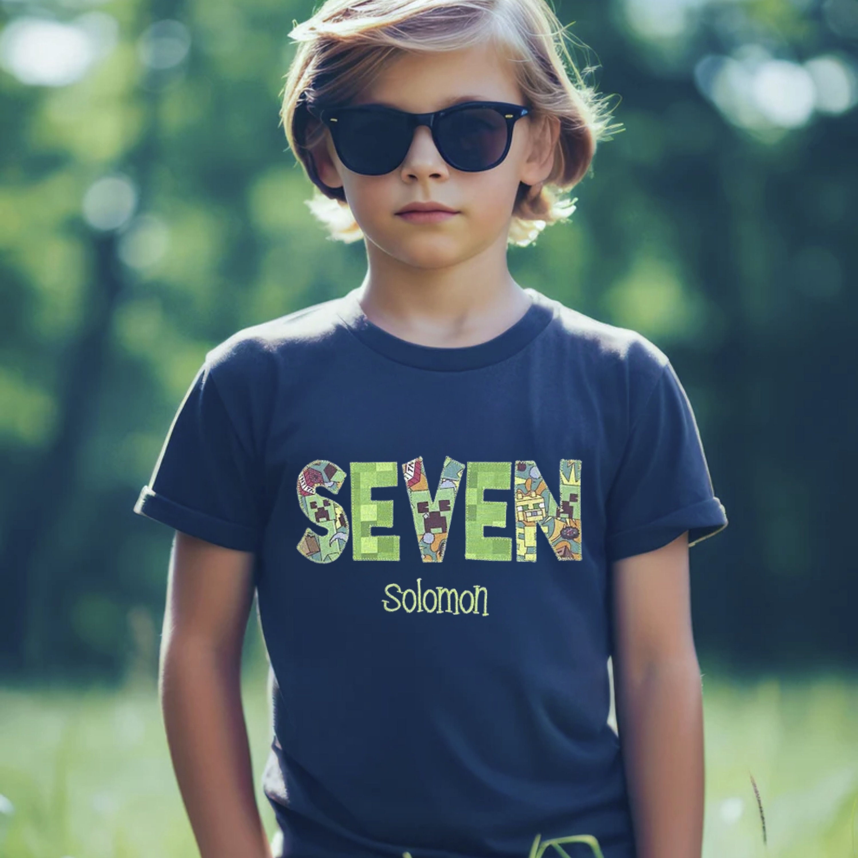 Minecraft Gamer Birthday Shirt - Embroidered Option