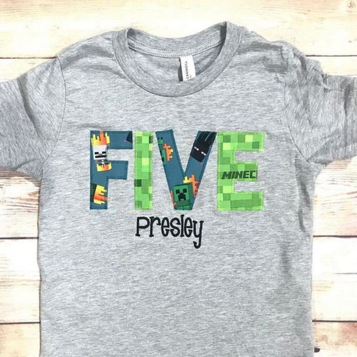 Minecraft Birthday Shirt Gamer Birthday Shirt Fifth Birthday Etsy