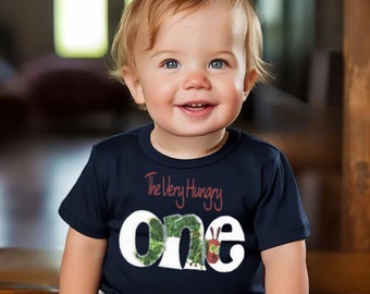 Very Hungry Caterpillar Birthday Shirt: Embroidered First Birthday Outfit